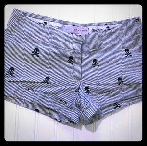 Lucy Love pin stripped skull juniors size 3 Short
